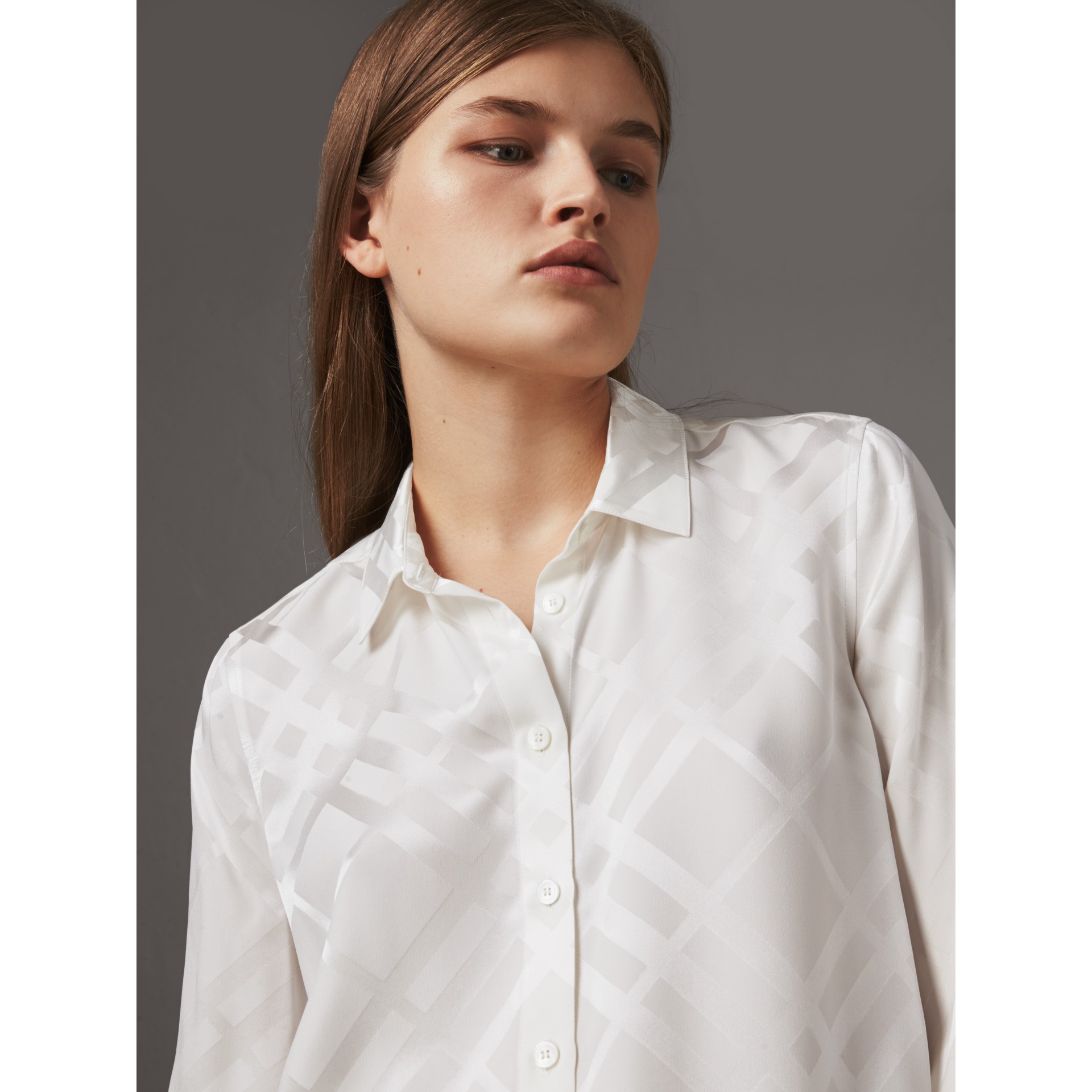 white burberry shirt