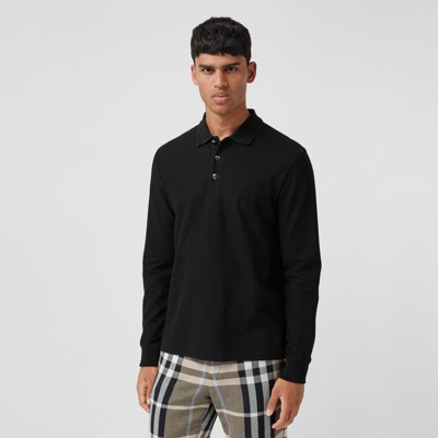 black burberry polo shirt