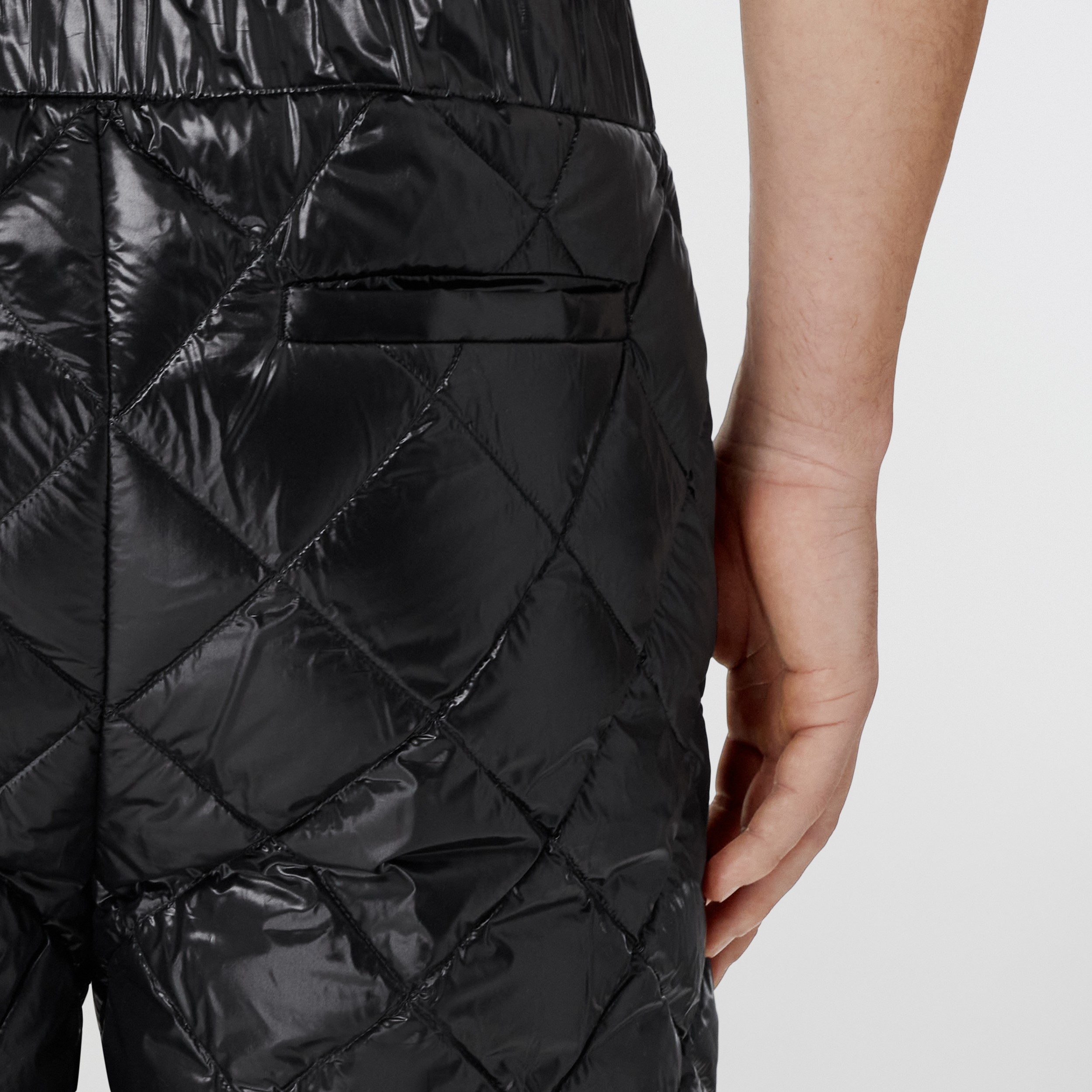 Diamond Quilted Nylon Shorts in Black - Men | Burberry® Official - 2