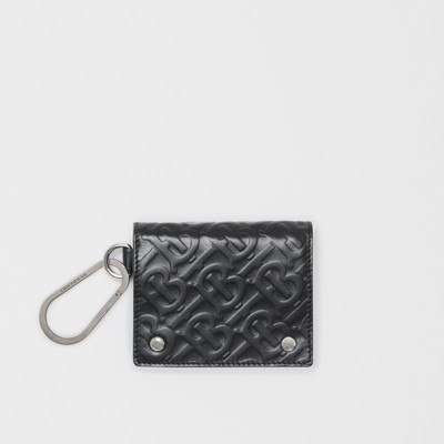 burberry embossed leather wallet with chain