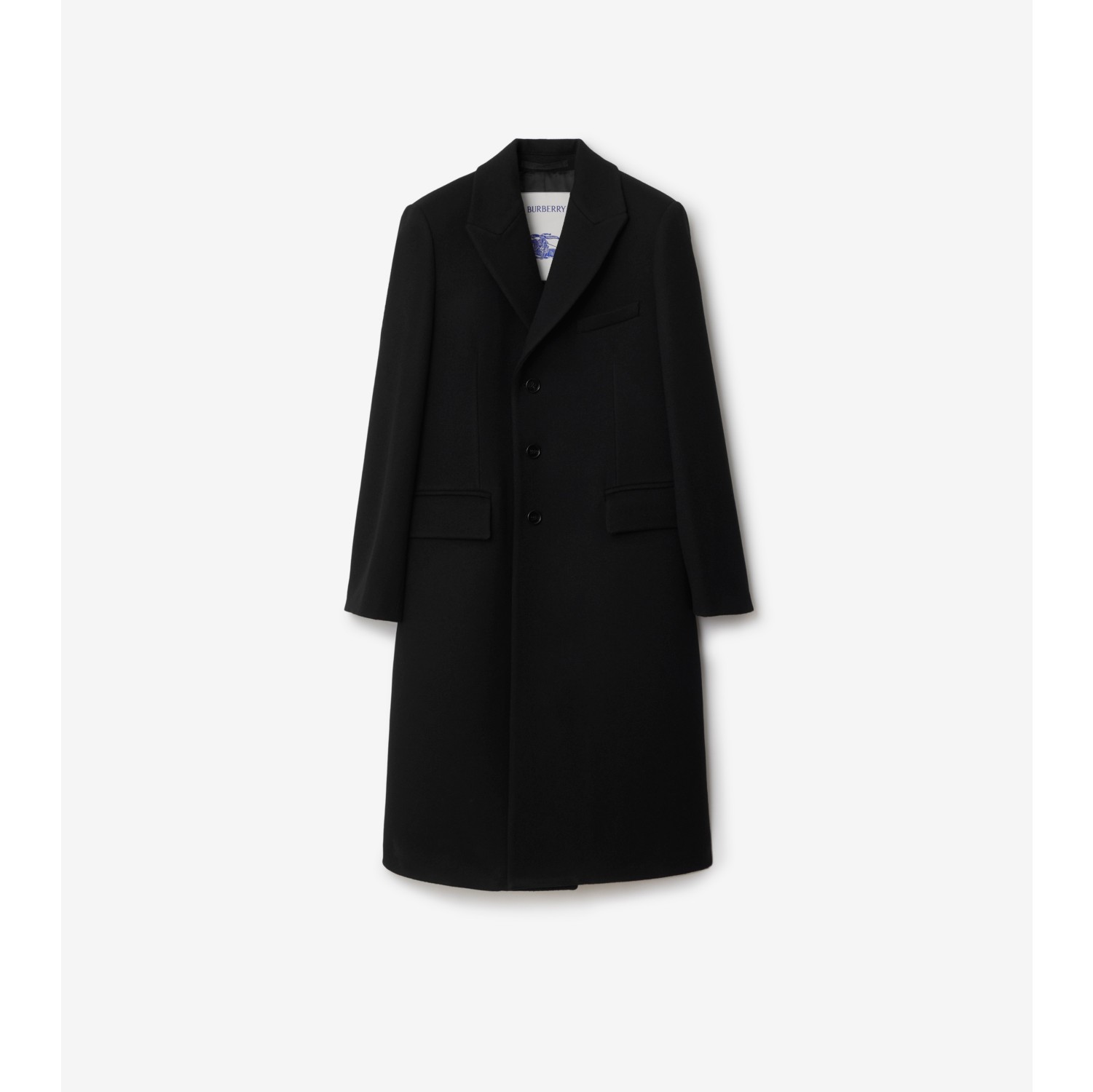 Black wool tailored clearance coat