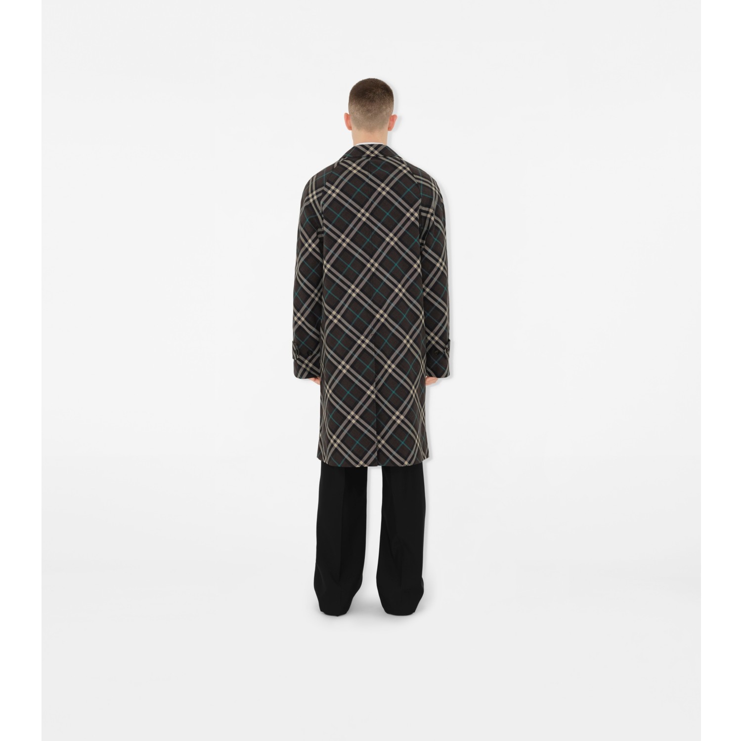 Mid-length Check Car Coat