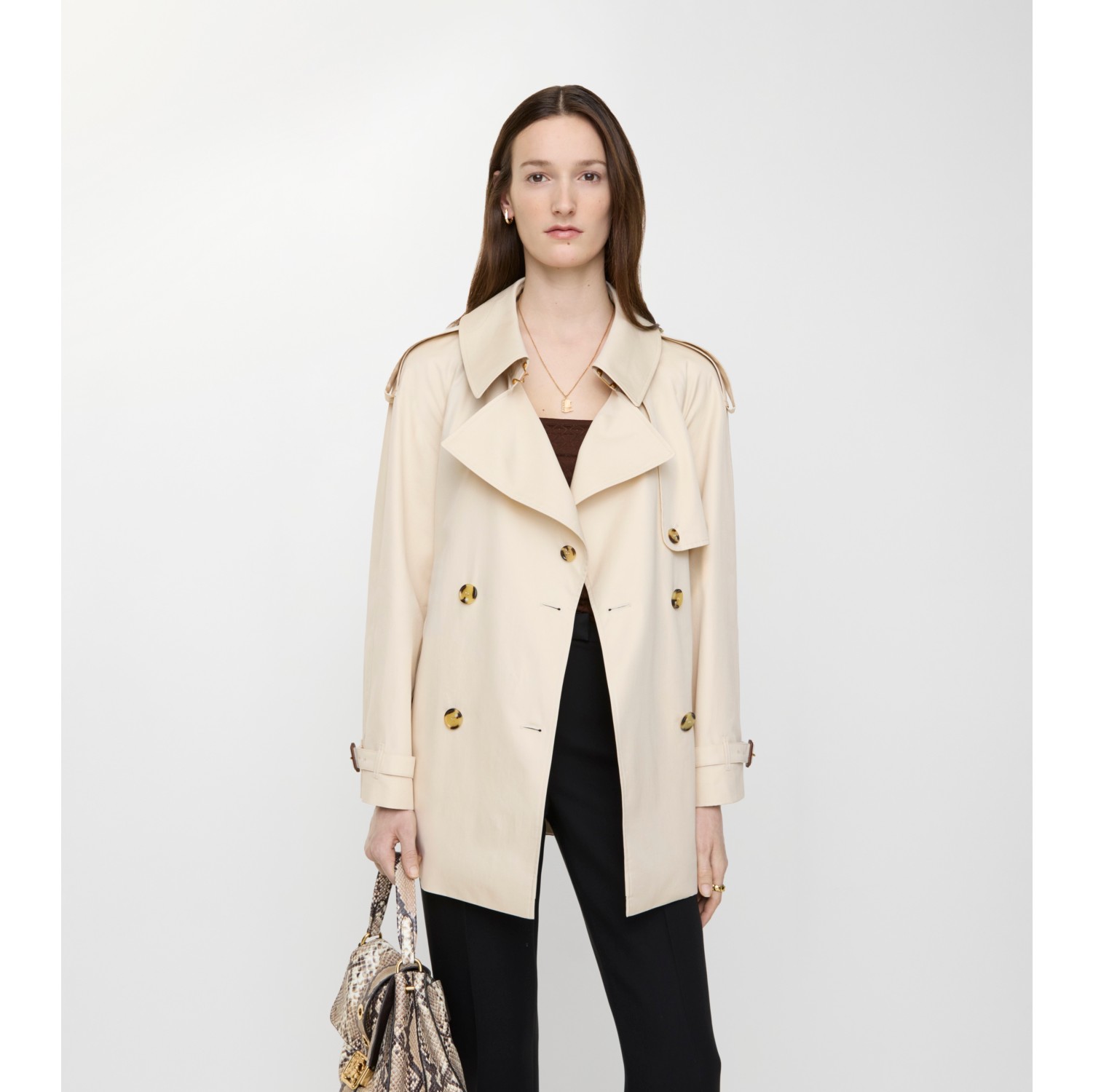 Short Tropical Gabardine Fitzrovia Trench Coat