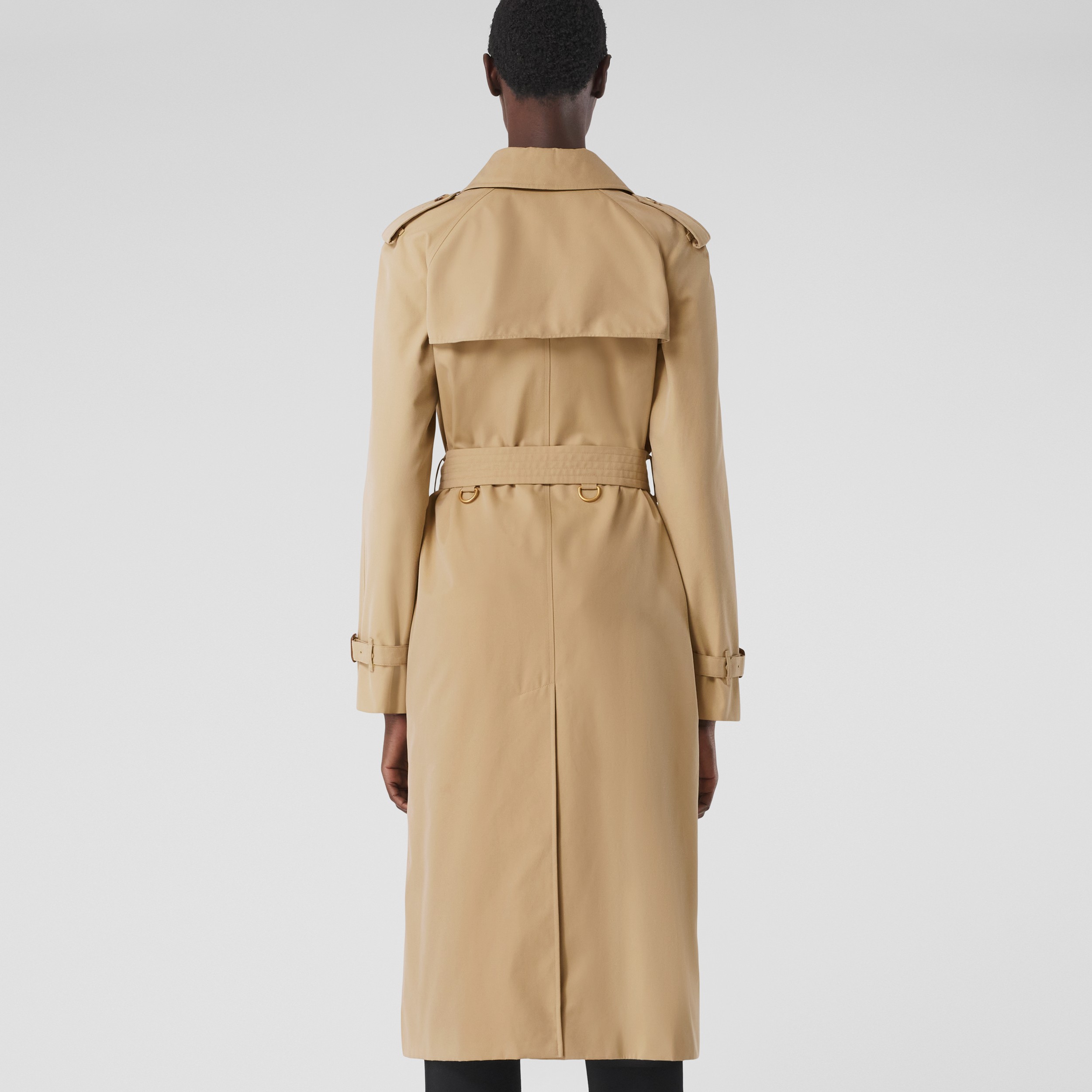 The Long Waterloo Heritage Trench Coat in Honey - Women | Burberry® Official - 3