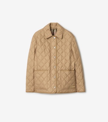 Quilted Jacket in Camel brown - Women | Burberry® Official