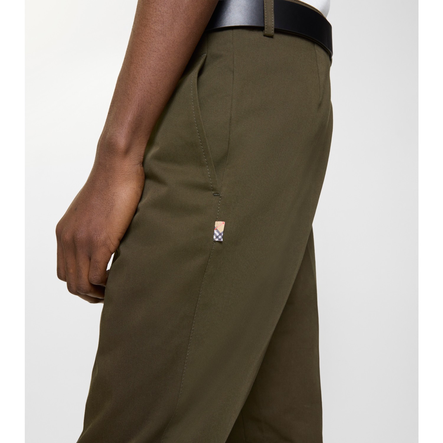 Cotton Twill Chinos in Marsh green - Men | Burberry® Official