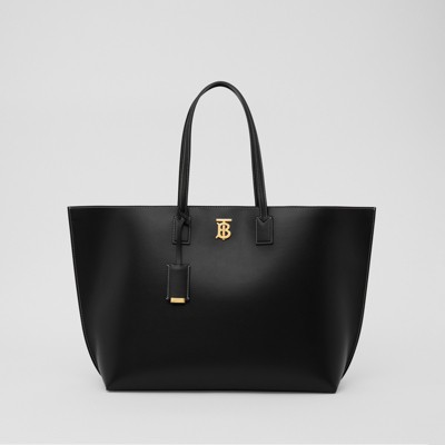 burberry large leather tote bag