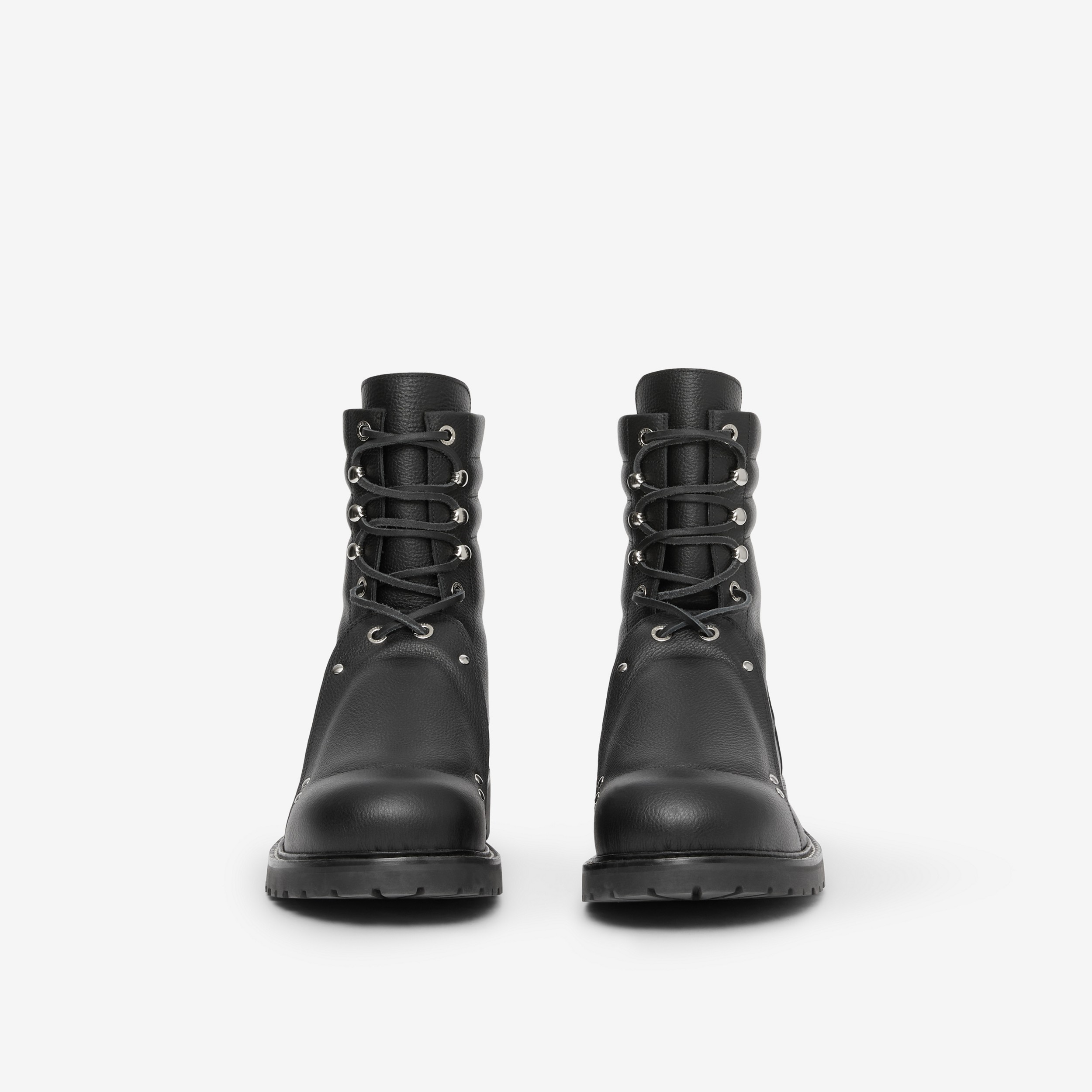 Ankle boots de couro com detalhe de aba protetora (Preto) - Homens | Burberry® oficial - 2