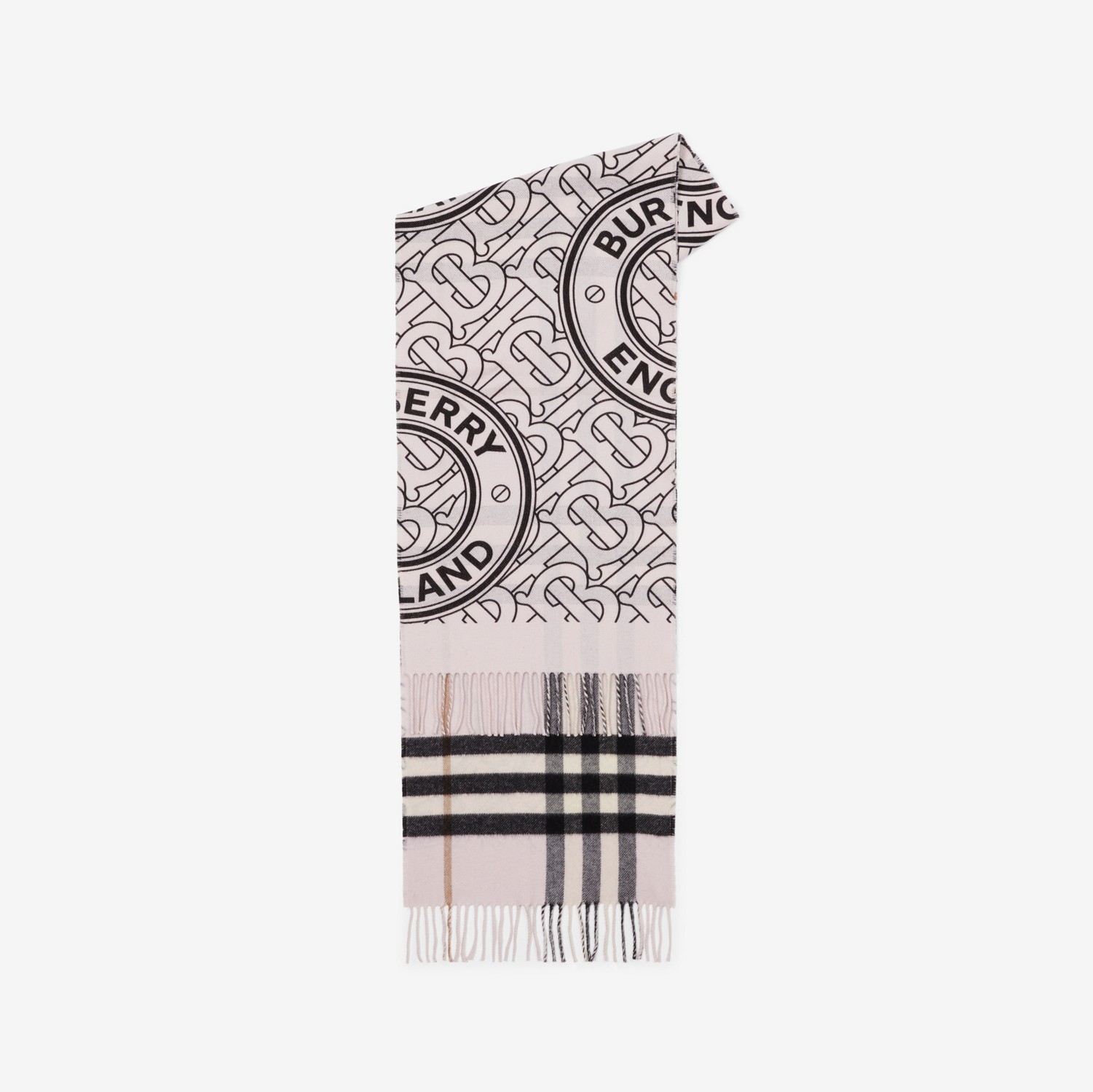 Montage Cashmere Reversible Scarf in Pale Pink | Burberry® Official