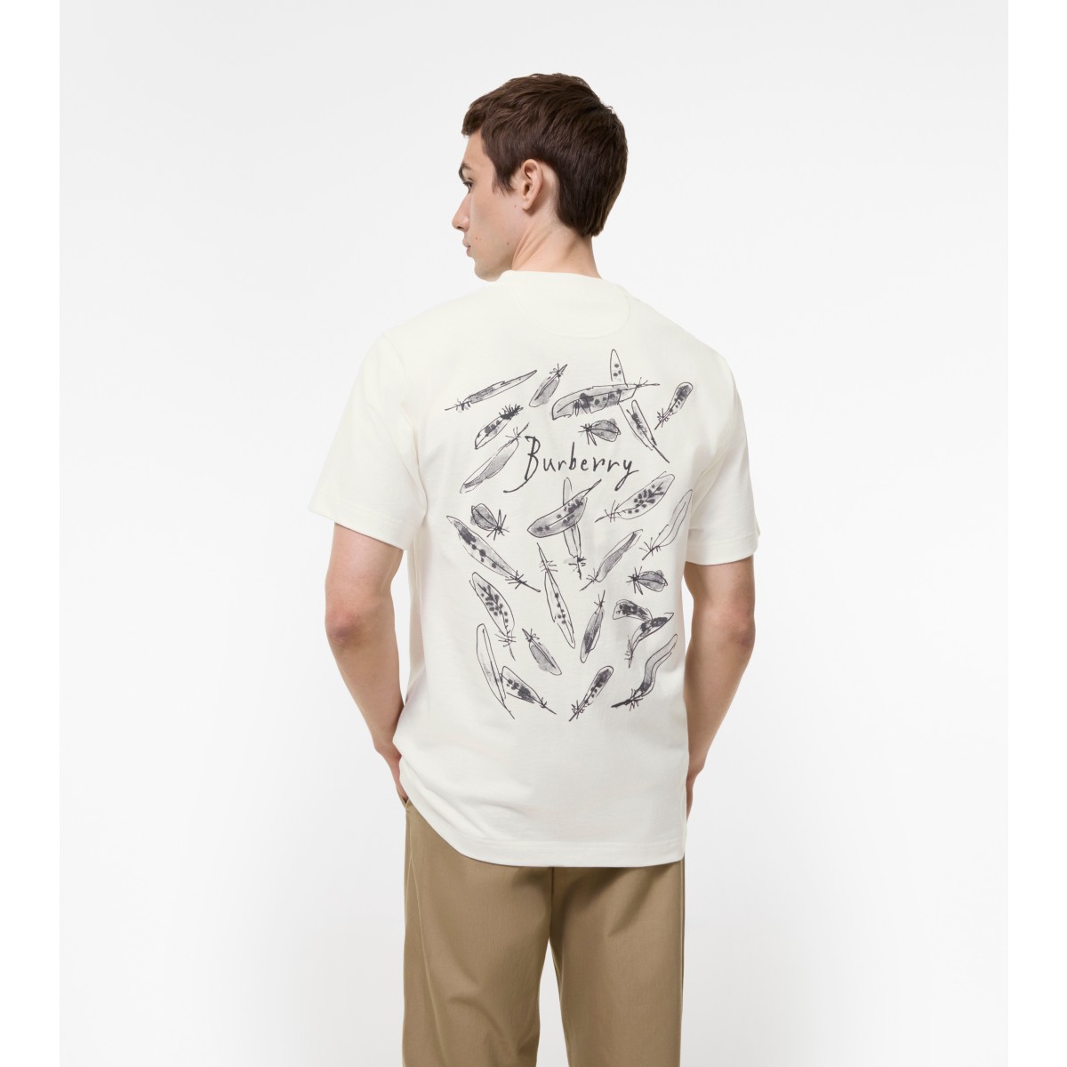  Printed Feather Print T-shirt