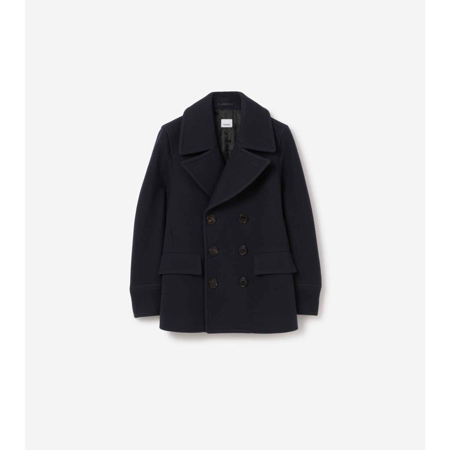 Revisor skelet Maiden Wool Blend Pea Coat in Navy - Men | Burberry® Official