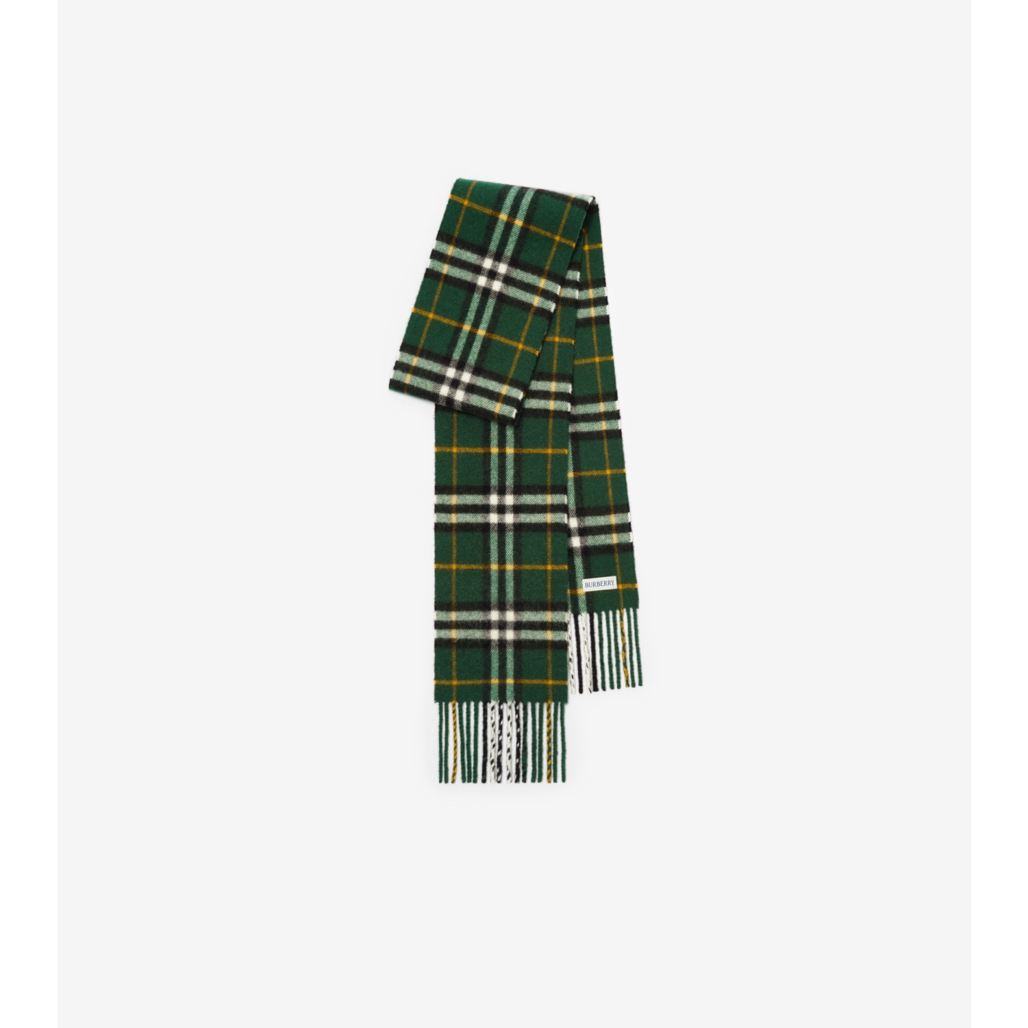 Narrow Check Cashmere Scarf