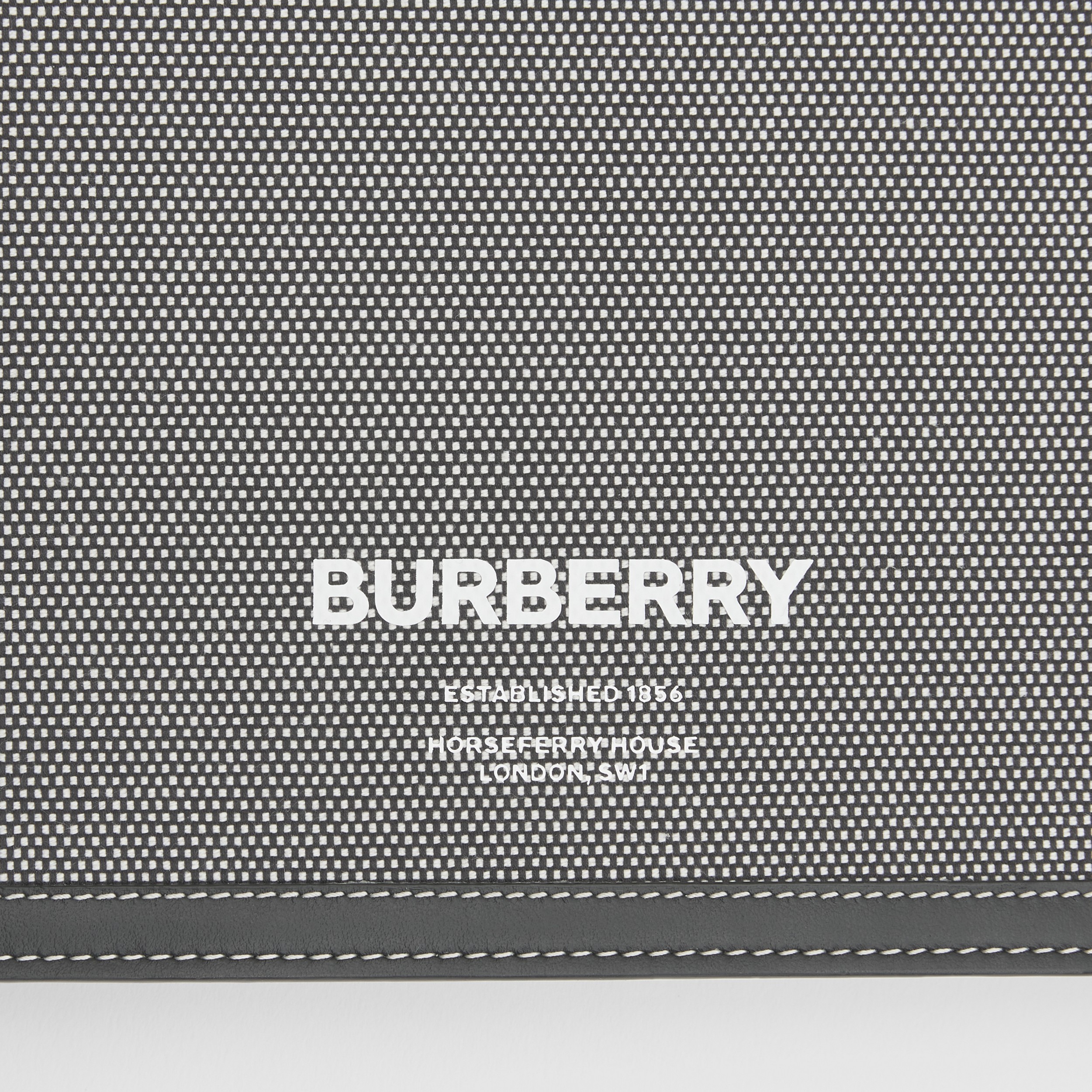 Horseferry Print Cotton Canvas Zip Pouch in Black/grey - Men | Burberry® Official - 2