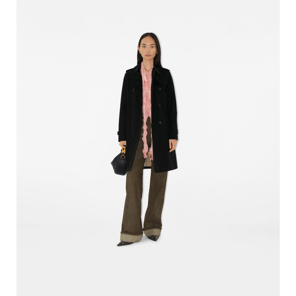  Check Mid-length Kensington Heritage Trench Coat