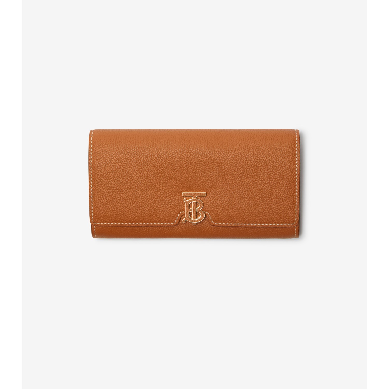 Grainy Leather TB Continental Wallet in Warm russet brown Burberry