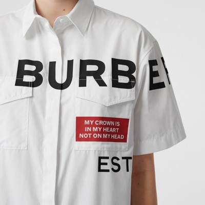 burberry women's short sleeve shirt