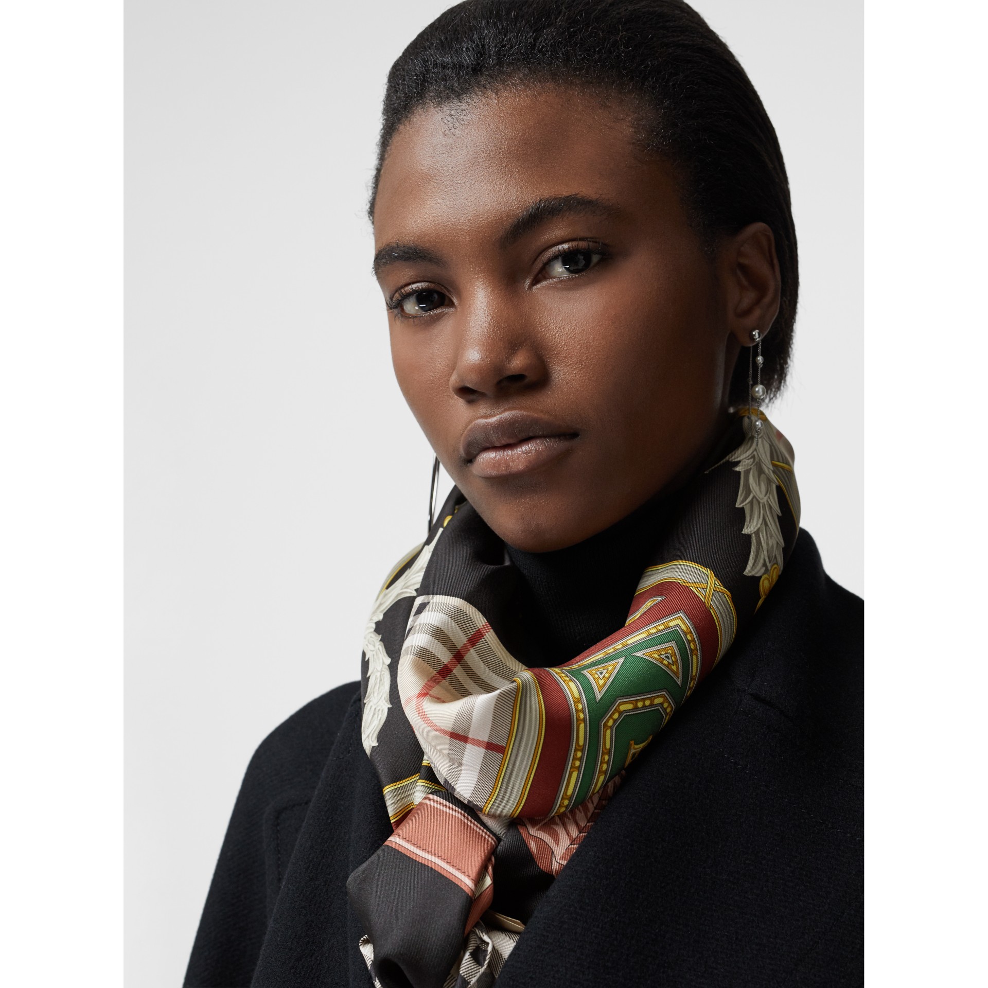 Archive Scarf Print Silk Scarf in Multicolour Burberry United States