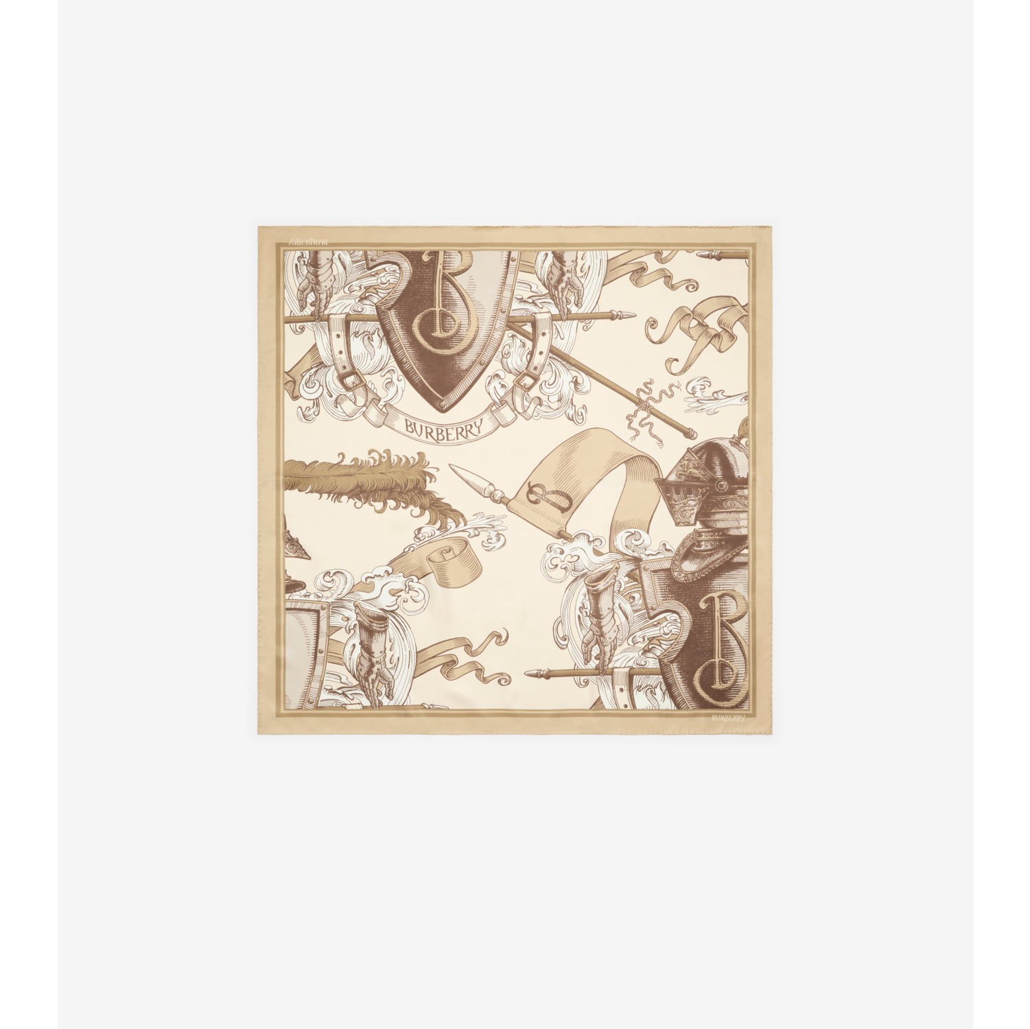 エッチドナイト シルクスカーフ (トープベージュ) | Burberry®公式サイト