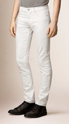 Slim Fit White Jeans in New - Men | Burberry United States
