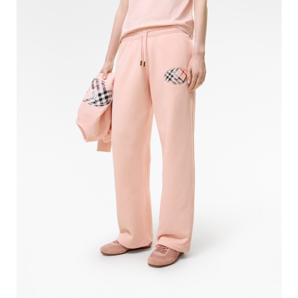  Check Knight Stamp Cotton Track Pants