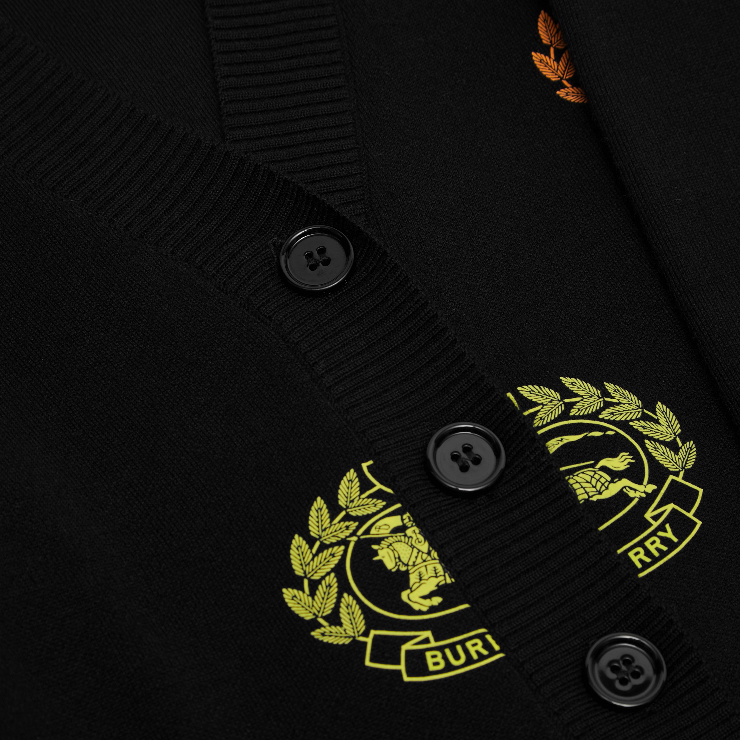 EKD Print Technical Wool Cardigan in Black | Burberry® Official - 2
