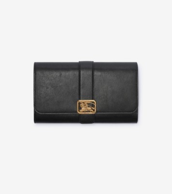Burberry ludlow leather wallet 折り財布 Rider Continental Wallet in Black - Women, Leather | Burberry
