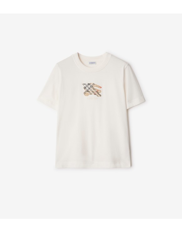T-shirt in cotone Check con EKD