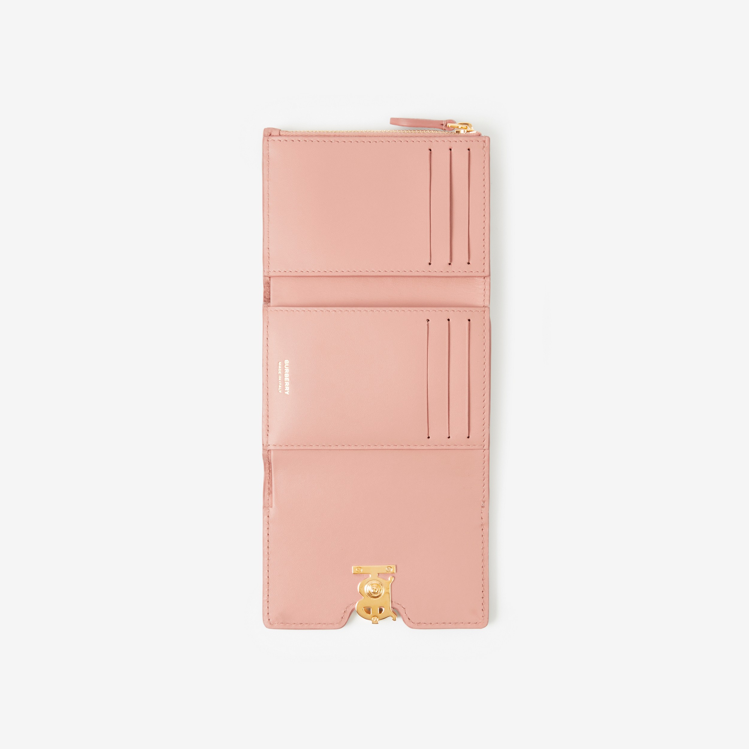 Grainy Leather TB Folding Wallet in Dusky Pink - Women | Burberry® Official - 4