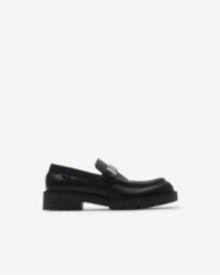 Leather Raft Loafers in Black