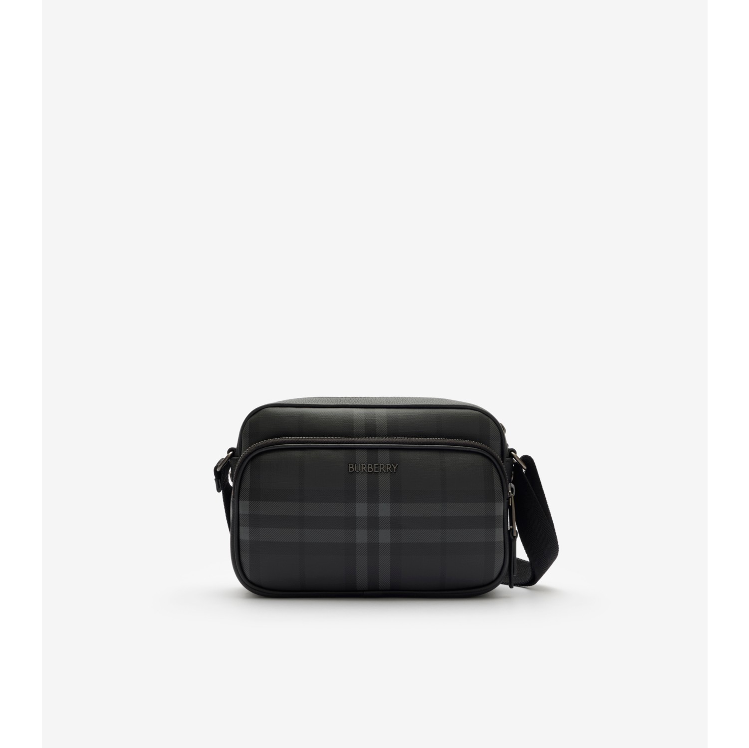 City Check Pocket Crossbody bag in Iron grey - Men, Cotton, Technical | Burberry® Official