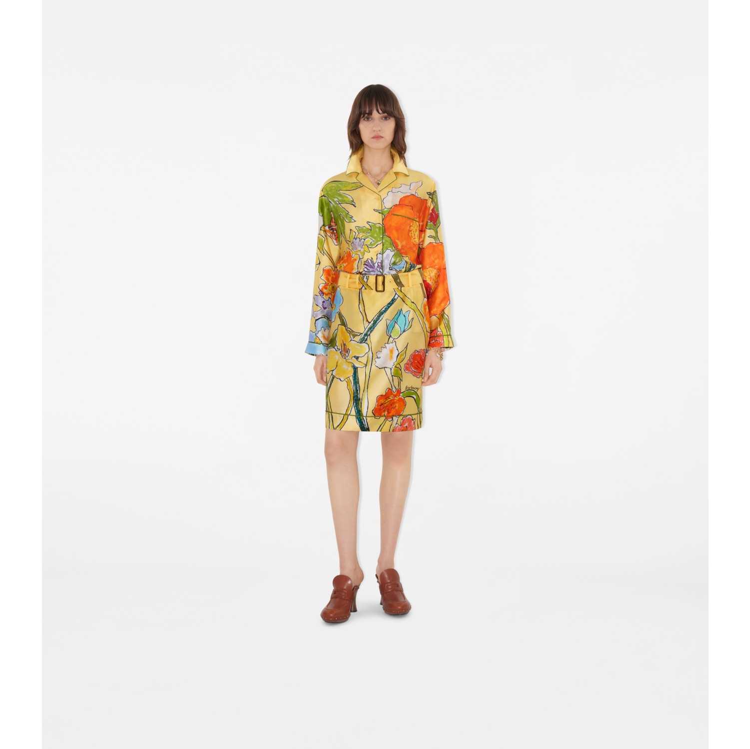 Highgrove Cascading Flowers Silk Skirt