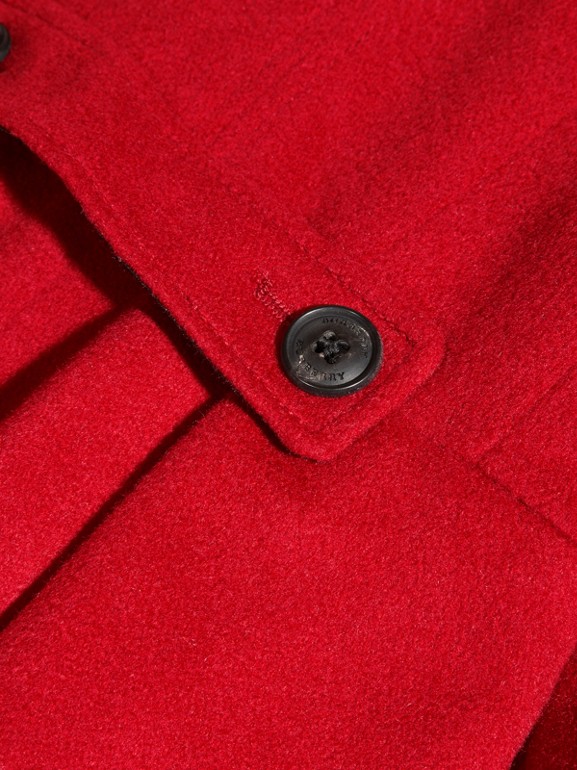 Cashmere Military Coat in Parade Red | Burberry United States