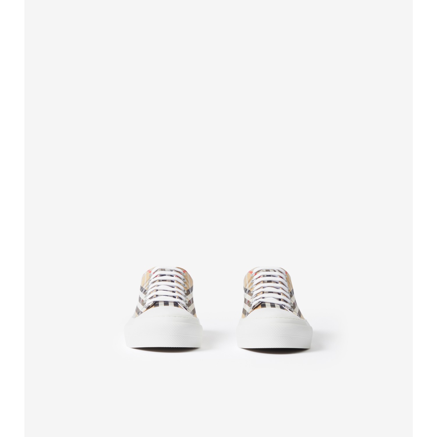 Burberry Vintage Check High-top Sneakers in White for Men