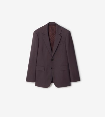 ウール テーラードジャケット (ワインレッドメランジ) - メンズ
