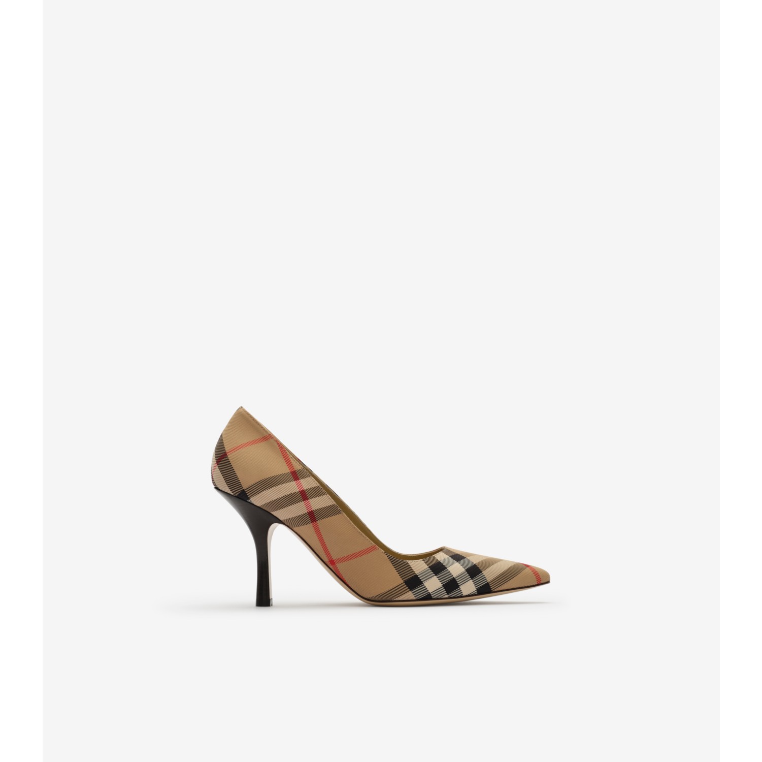 Pumps „Dame“ in Check mit hohem Absatz