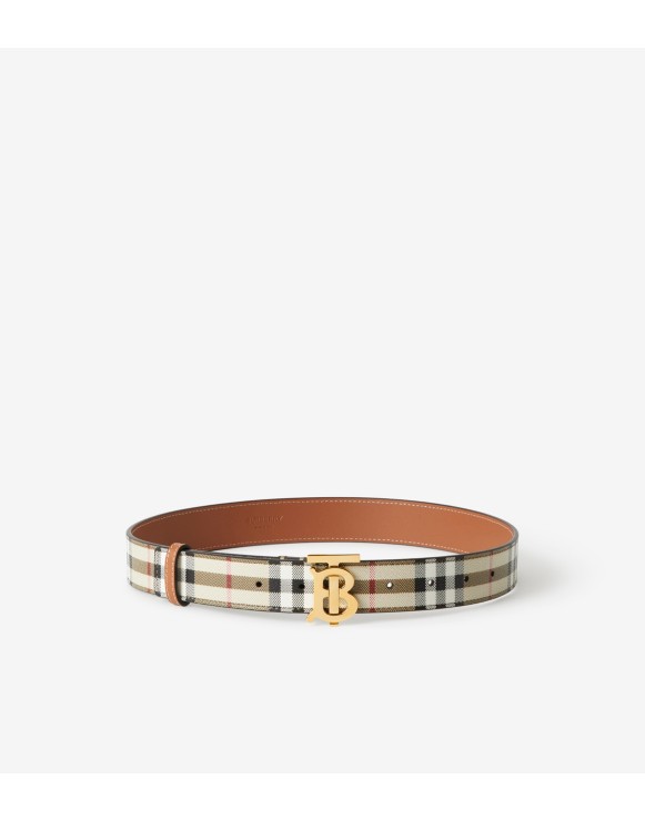 Ceinture TB en cuir et Check