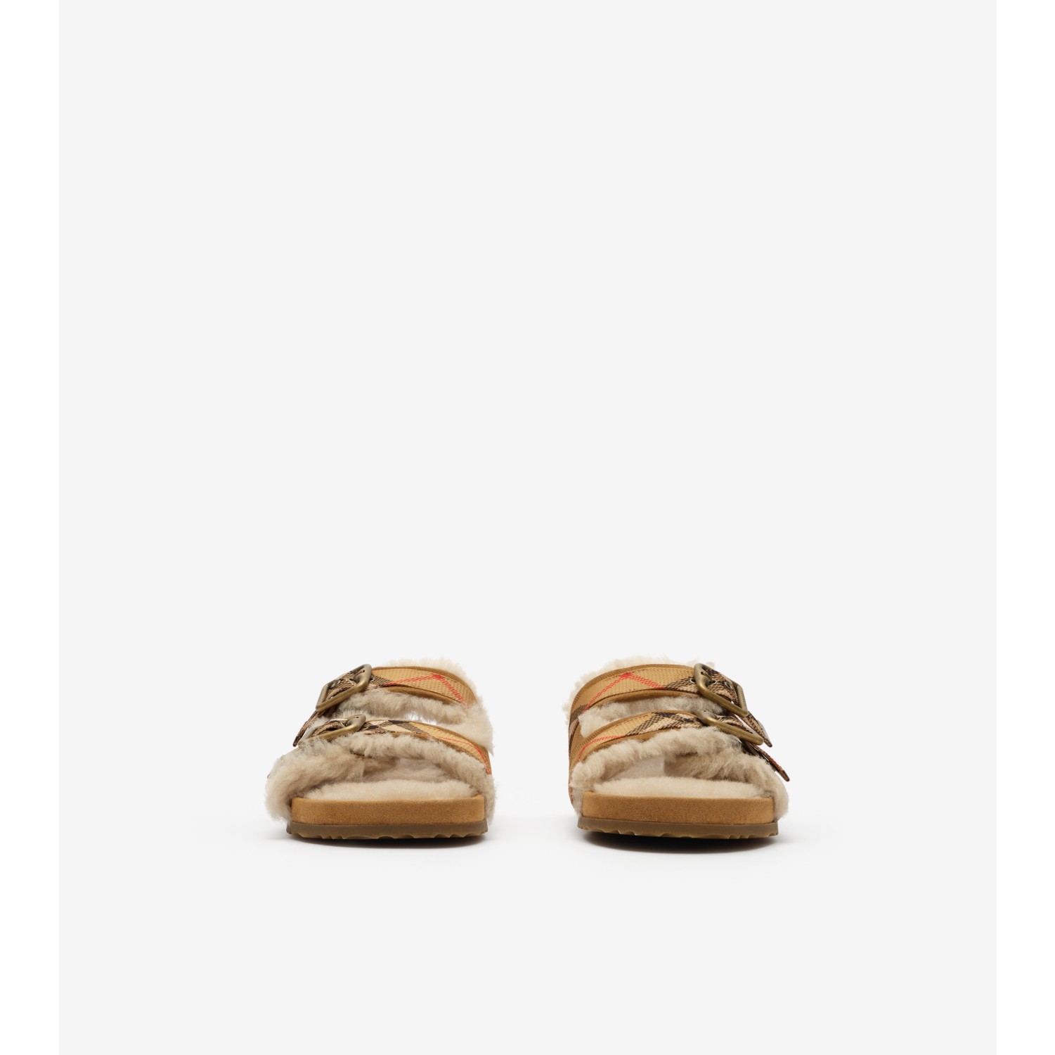 Sandali Urchin in shearling Check