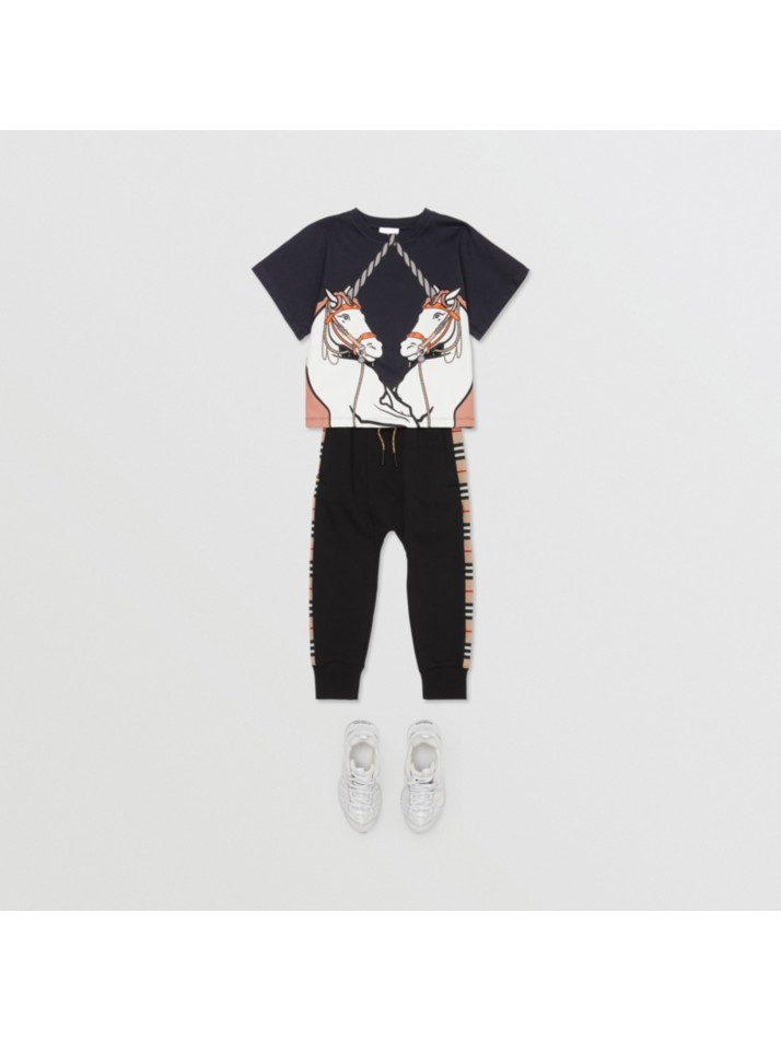 独角兽印花棉质 t 恤衫