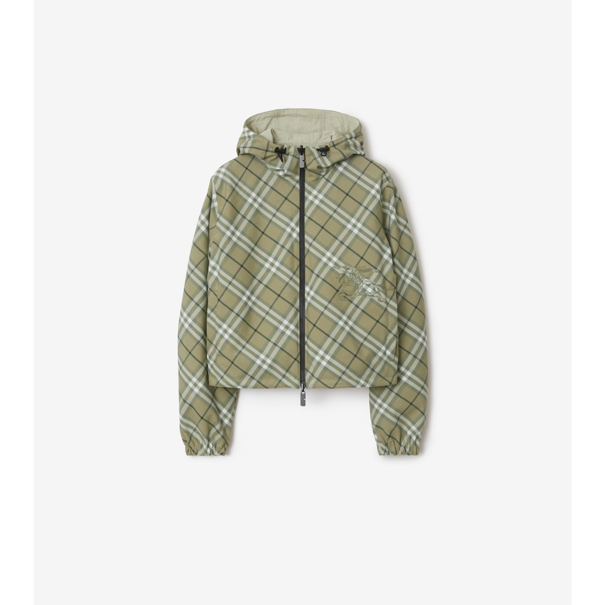 Burberry Reversible Equestrian Twill Jacket In Skylark