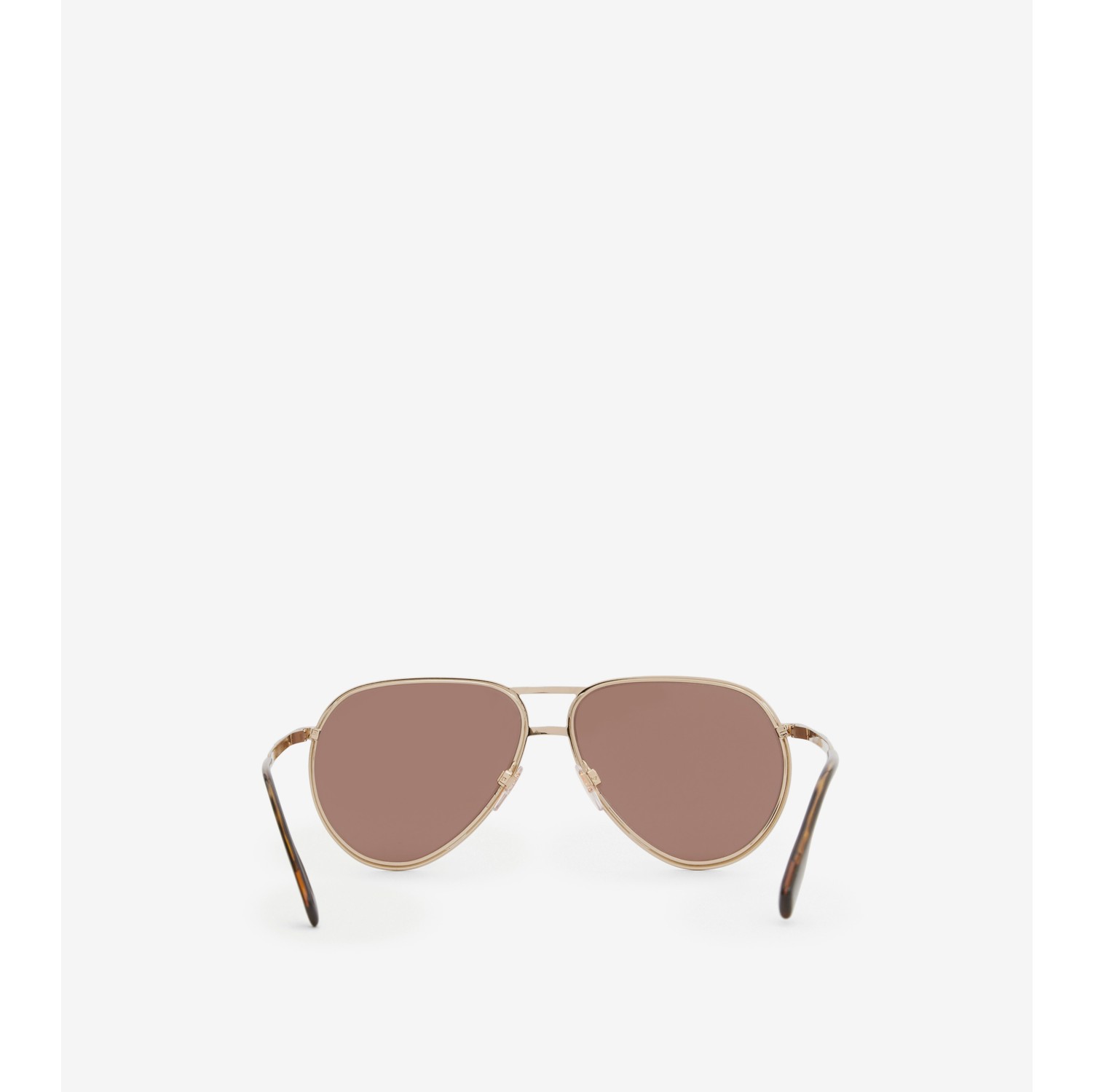 Burberry gold aviator store sunglasses