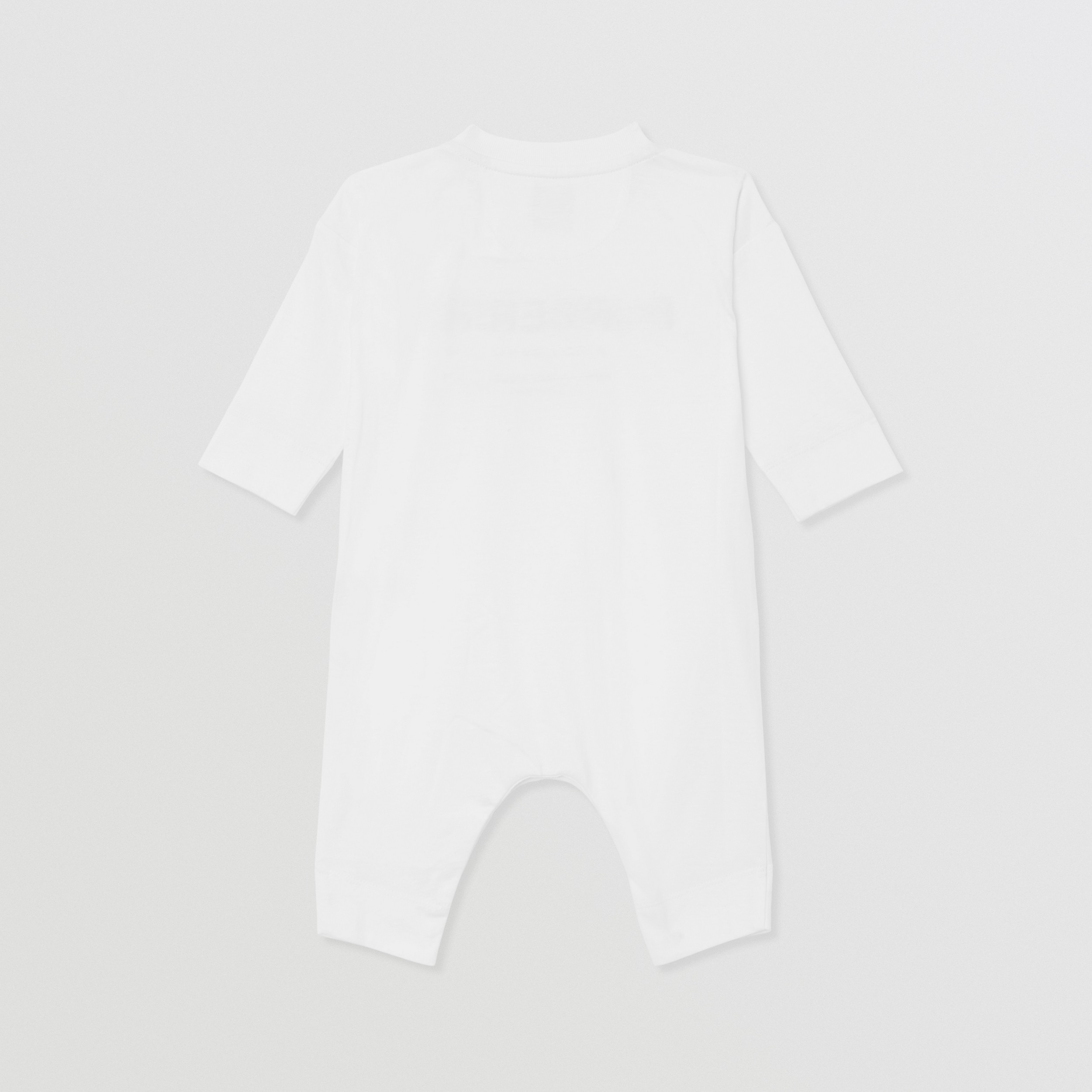 Horseferry Print Cotton Jumpsuit in White - Children | Burberry® Official - 3