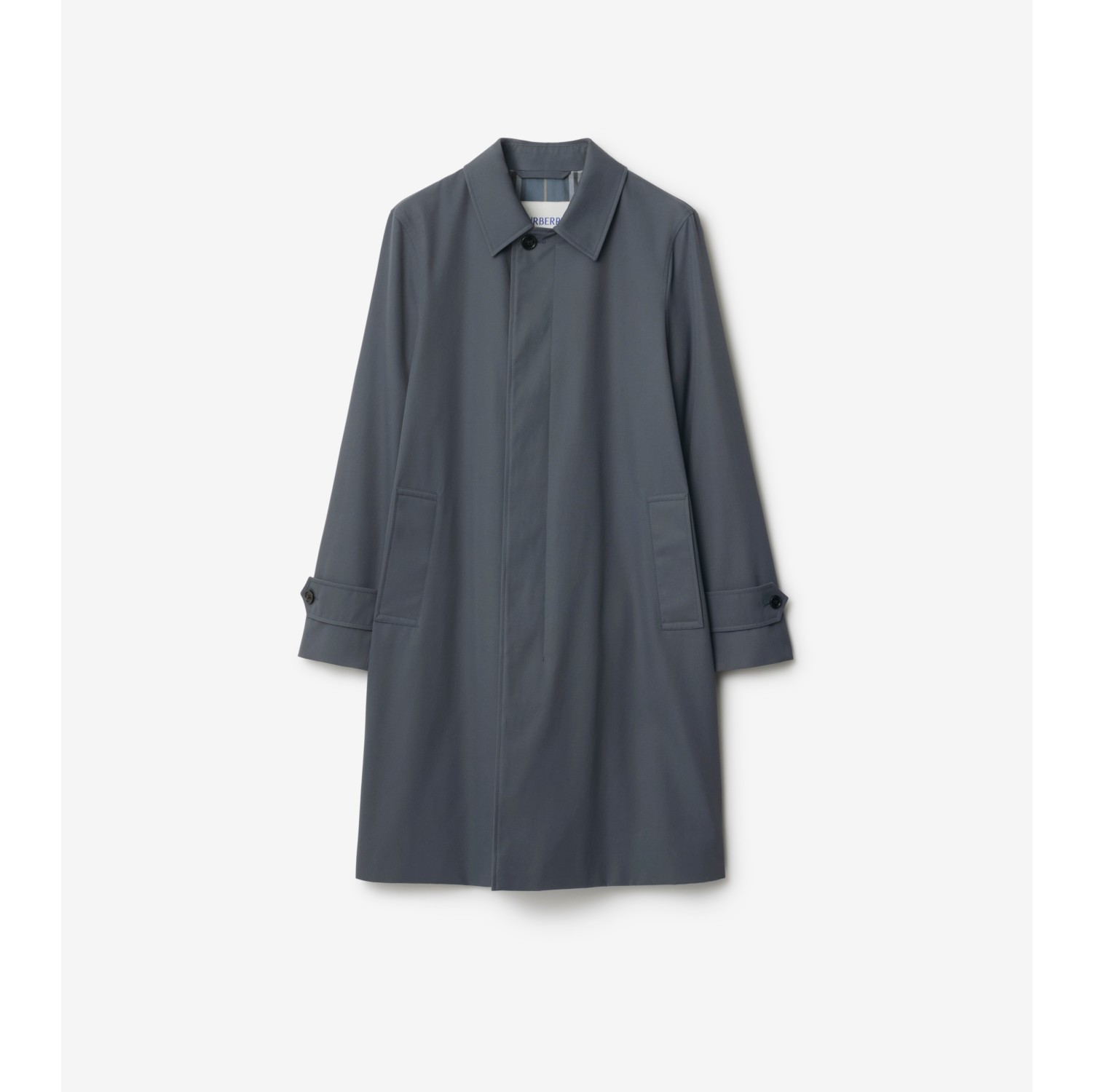 Car coat lungo in gabardine