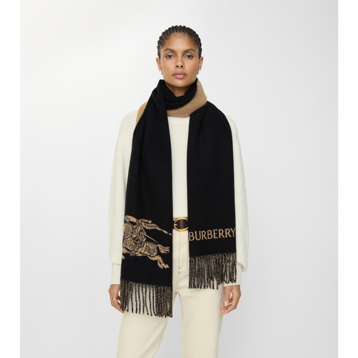 Reversible EKD Cashmere Scarf