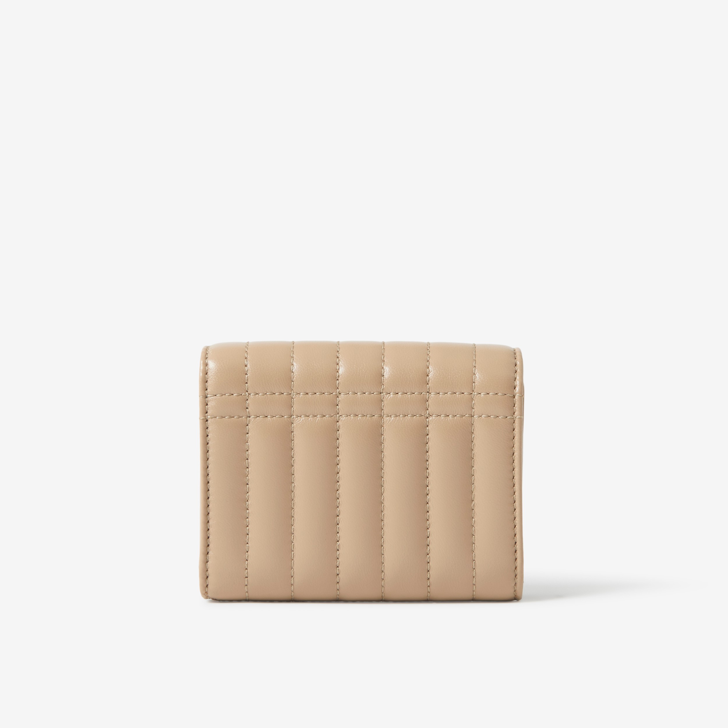 Quilted Leather Small Lola Folding Wallet in Oat Beige - Women | Burberry® Official - 3