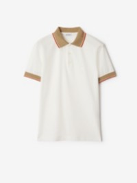 Cotton Polo Shirt in colour Chalk
