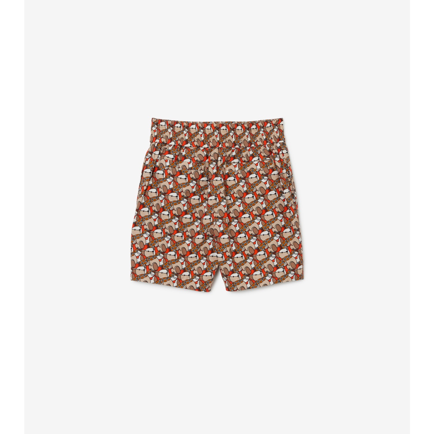 Red burberry shorts sale