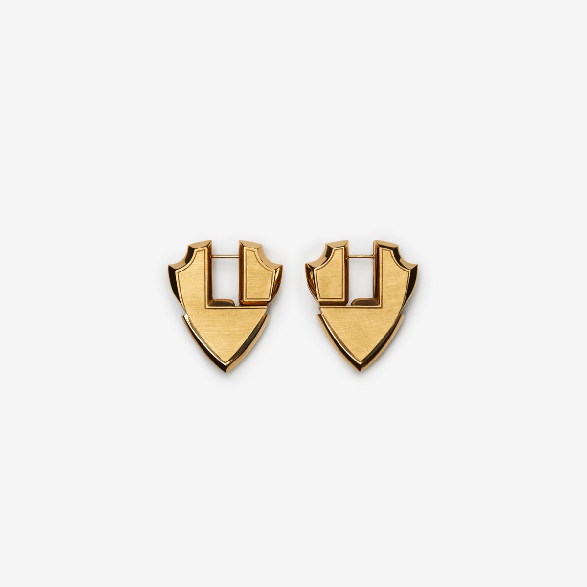 Burberry Shield Earrings In Gold
