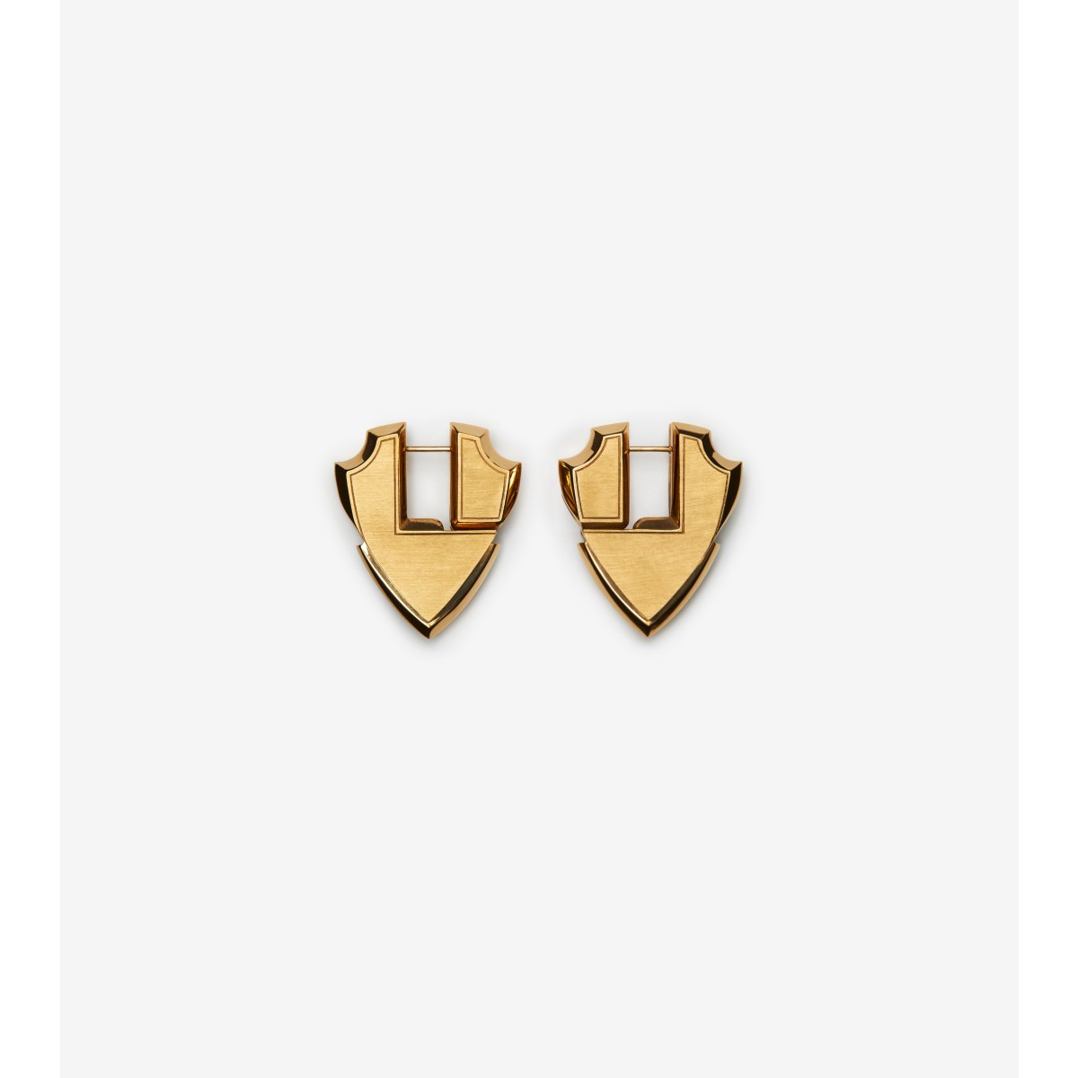 Burberry Shield Earrings In Gold