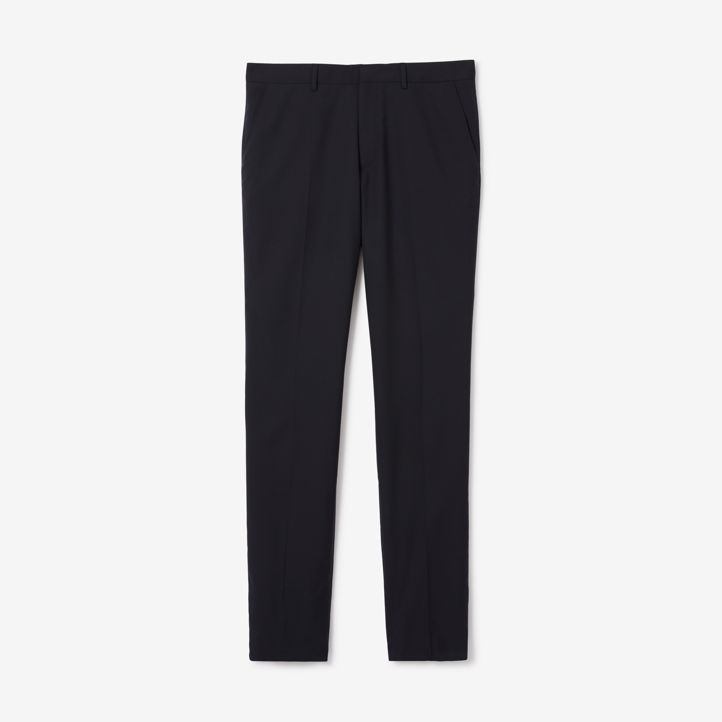 Classic Fit Wool Tailored Trousers in Navy - Men | Burberry® Official - 1