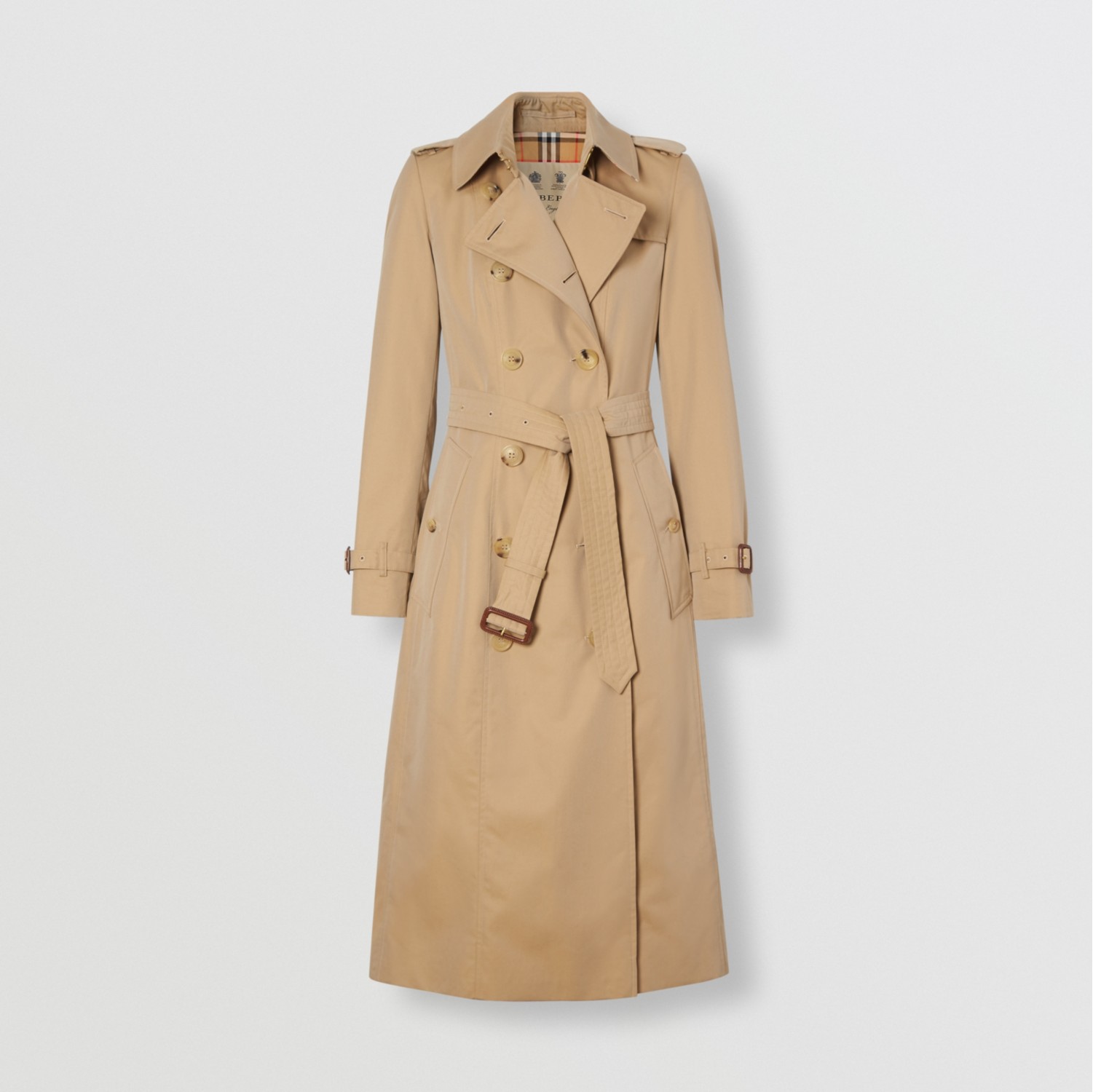 The Long Chelsea Heritage Trench Coat in Honey - Women, Cotton ...